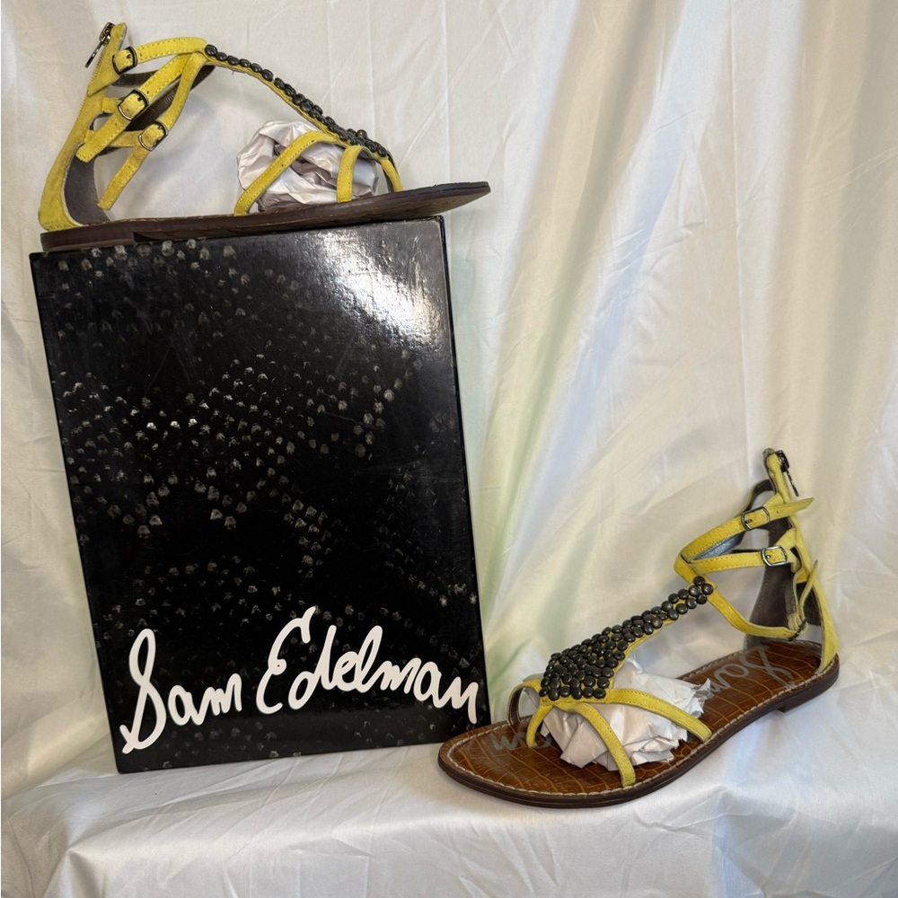 Sam Edelman Yellow Gladiator Sandals